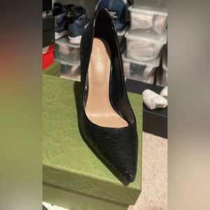 Sequin heel